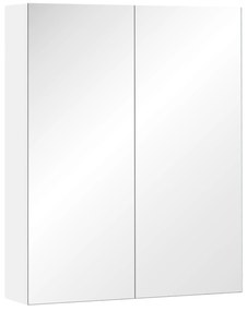 HOMCOM mobilier baie dulap cu oglinda, 60x75x15cm, MDF alb  | Aosom Ro
