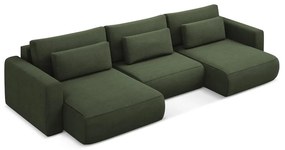 Colțar kaki extensibil/cu spațiu de depozitare (în formă de "U") Kapua – Makamii