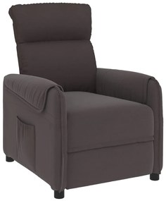 348000 vidaXL Fotoliu rabatabil, maro, material textil