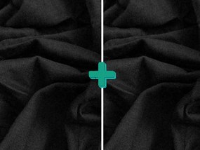 2x Cearșaf de tricot EXCLUSIV 90x200 cm negru