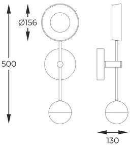 Aplica de perete LED design modern LARA
