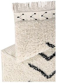 Covor crem lavabil/țesut manual din bumbac 140x210 cm Bereber Rhombs – Lorena Canals