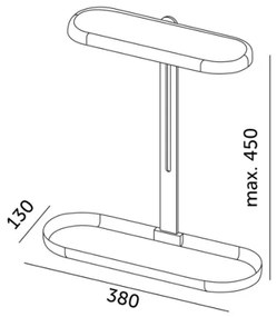Lampă de masă LED cu reglaj al intensității pentru cultivarea plantelor VERDI, 12W, 230V, 4500K