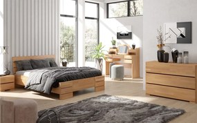 Pat lemn masiv Înalt TerraCraft Fag Personalizabil - 200x200cm
