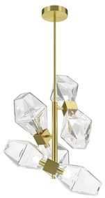 Lustra, pendul design modern Coctail time auriu, transparent