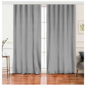 Draperii albe/gri 2 buc. 140x260 cm – Mila Home