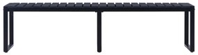 49493 vidaXL Bancă de grădină, negru, 180 cm, placă PS