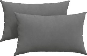 vidaXL Perne pentru canapea 2 pcs Gri închis 50 x 30 cm țesătură