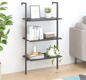 vidaXL Raft înclinat cu 3 niveluri, negru, 64x35x120,5 cm