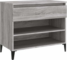 vidaXL Pantofar, gri sonoma, 70x36x60 cm, lemn prelucrat