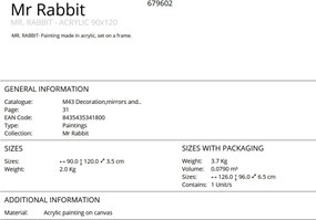 Tablou de perete decorativ Mr Rabbit 90x120cm