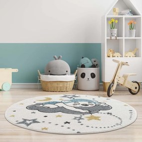 Covorul perfect rotund pentru copii, cu ursuleț adormit Lăţime: 120 cm