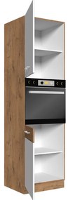 Dulap înalt de bucătărie sub cuptor Bronte 60 DP-210 2F (stejar lancelot + matera). 1123247