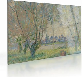 Tablou pe sticlă - Claude Monet, Woman Seated under the Willows, reproducere (70x50 cm)