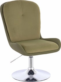 HR690N Scaun Velvet&amp;soft Piele Pu Măsline/Khaki Bază Cromata