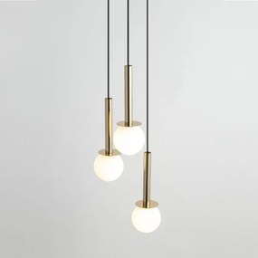 Lustră pe cablu DAISY 3xG9/12W/230V d. 27 cm auriu/negru/alb