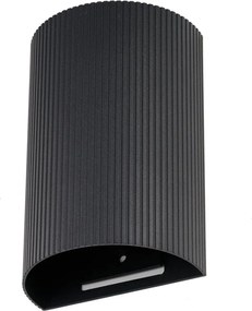 Aplica de perete aluminiu canelat negru Lucius