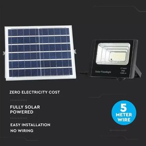 Proiector solar LED reglabil 16W/3,2V 4000K IP65 cu telecomandă