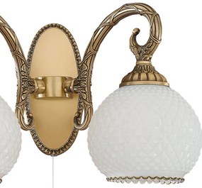 Aplica clasic design italian din alama, sticla 8400 RA-A.8400/2
