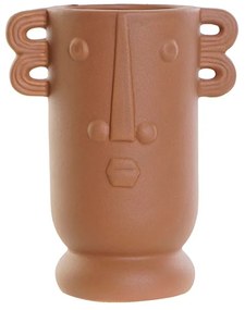 Vaza Tribal din ceramica maro 19 cm