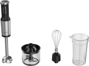 Blender, tocător și mixer 3 în 1 AENO AHB0004B, 1200 W, 0,5 l, 18 viteze, funcție Turbo, motor DC, negru/inoxidabil