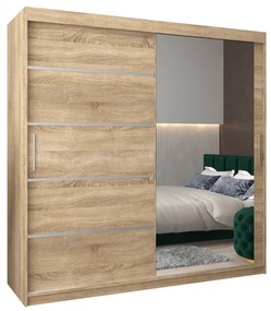 Dulap de haine 200 cm cu oglindă Verika 2 200 (stejar sonoma). 1064232