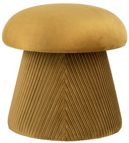 Pouf Hampton Velvet, galben ocru, 41x39 cm