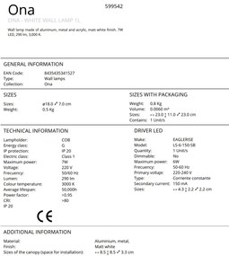 Aplica LED ambientala design modern Ona