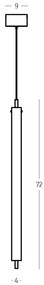 Pendul LED Vertical, Cilindric 20W 3000K BRUSHED COFFEE ZB-25169