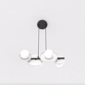 Lustră suspendată pe cablu MODEL 4xG9/8W/230V, albă