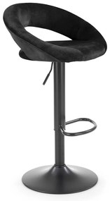 Scaun de bar H102 velvet negru