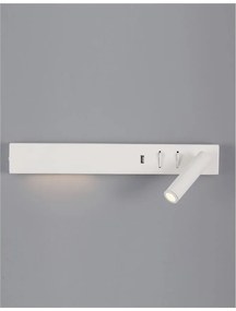 Aplica ambientala cu reader LED directionabil si USB Charger Vida alba NVL-9533523
