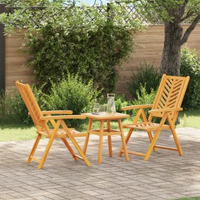 vidaXL Set Bistro de Grădină 3 pcs Maro lemn masiv de acacia