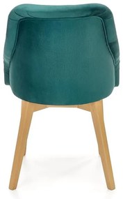 Scaun Toledo 2 velvet verde/stejar miere Monolith 37