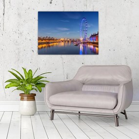 Tablou pe sticlă London Eye (70x50 cm)
