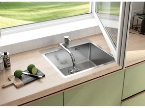 Chiuvetă de bucătărie Deante ZPO_010B OLFATO 50,5x55 cm oțel periat