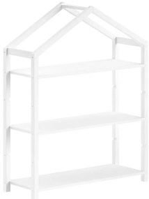 Bibliotecă de copii albă din lemn de pin 111x141x40 cm Dallas – Vipack