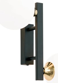 Aplica de perete design modern SNOWWHITE negru/auriu