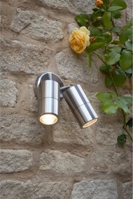 Där Lighting ORT0968 - Aplica LED de exterior ORTEGA, spot montat pe perete, 2xGU10/5W/230V, IP65, cromat