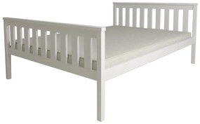 Pat de o persoana KALEA 90 x 200 cm, alba Saltele: Cu saltele Somnia 18 cm, Somiera pat: Cu lamele drepte