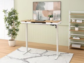 Masă PC Osto 140 (stejar alb + negru). 1109838