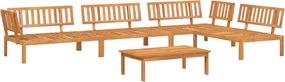 vidaXL Set canapea grădină din paleți, 5 piese, lemn masiv de acacia