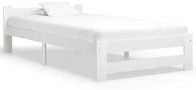 321999 vidaXL Cadru de pat, alb, 100 x 200 cm, lemn masiv de pin