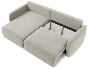 Colțar gri deschis extensibil/cu spațiu de depozitare (cu colț pe partea stângă) Kalena – Makamii