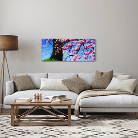 Tablou - Cireș înflorit - pictură (120x50 cm)