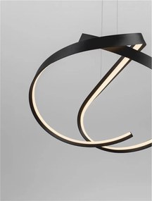 Lustra suspendata LED CCT OLIA aluminiu negru