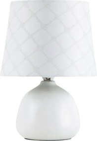 Veioza, lampa de masa, finisaj alb, diametru 18cm, Ellie 4379 RX