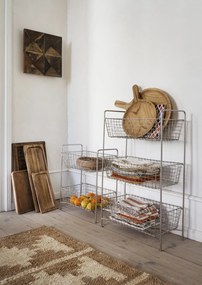 Covor din iută țesut manual cu model geometric, 120×180 cm, „Jute Rug"
