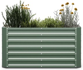 High Grow Straight, ghiveci înalt, 120 x 60 x 60 cm, din tabla de otel ondulata, ușor de asamblat, rezistent la rugina și îngheț