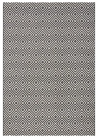 Covor de exterior NORTHRUGS Karo, 140 x 200 cm, negru-alb